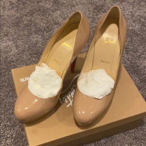 Christian Louboutin Bianca 140 Patent Calf Nude